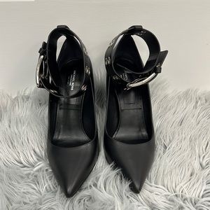 Black Heels with a ankle strap
